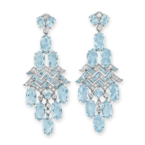 cartier aquamarine earrings.